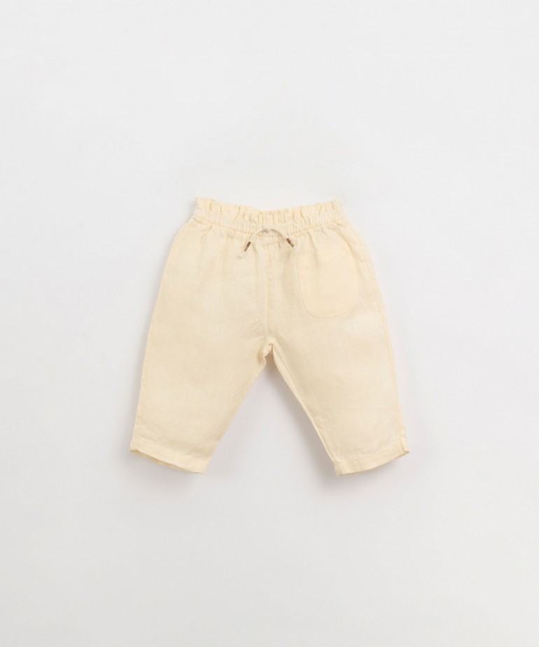 Naturally dyed linen trousers