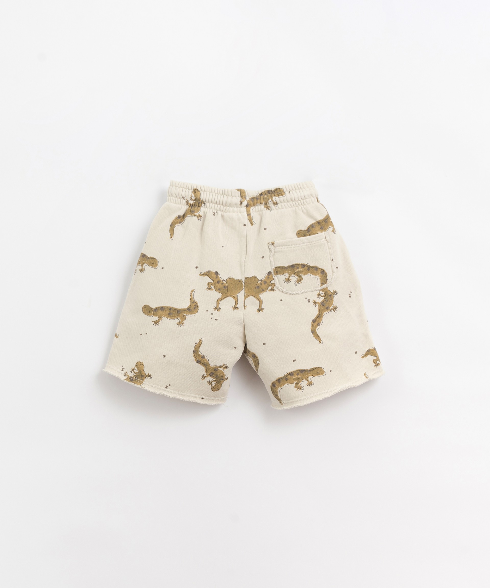 Jersey stitch shorts with gecko print | Organic Care