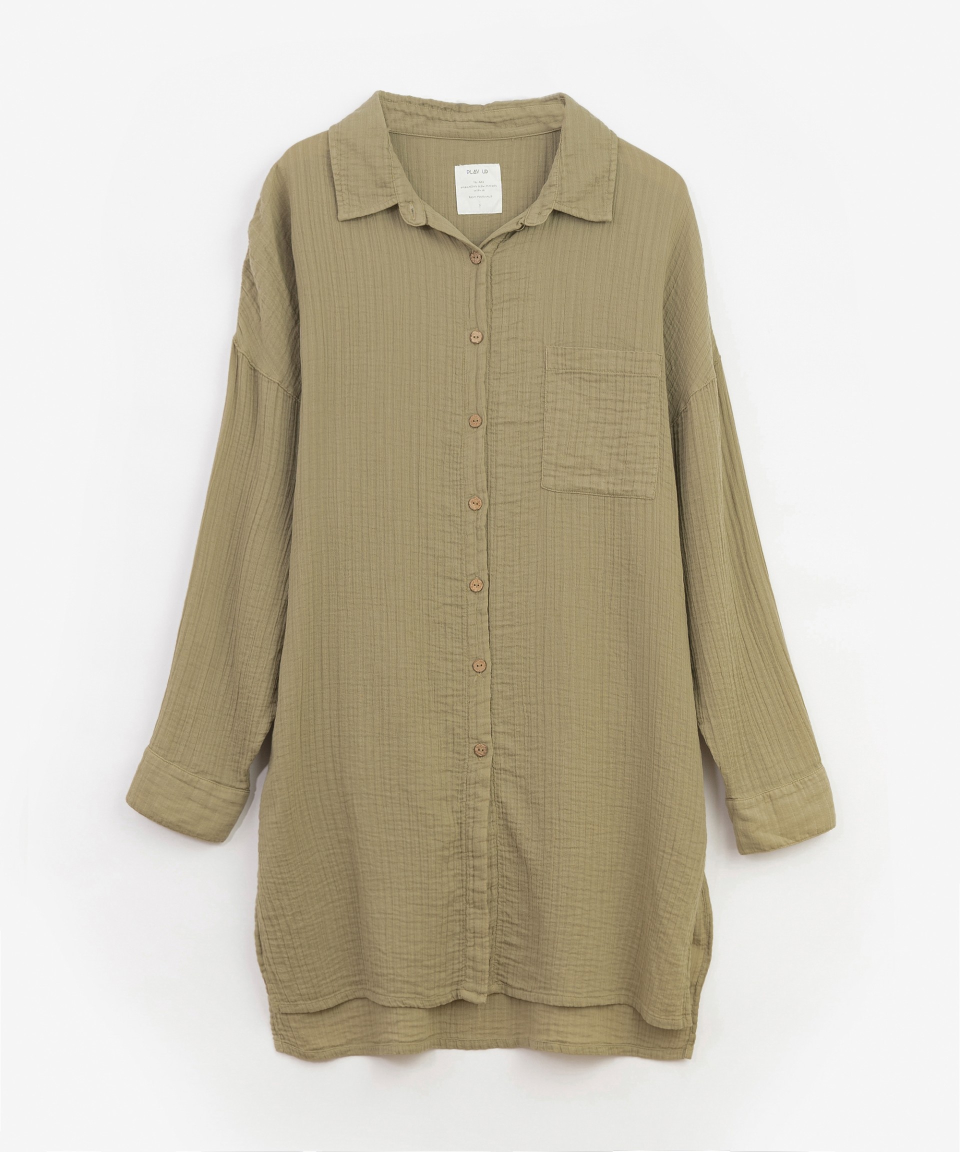 Woven shirt with breast pocket | Organic Care