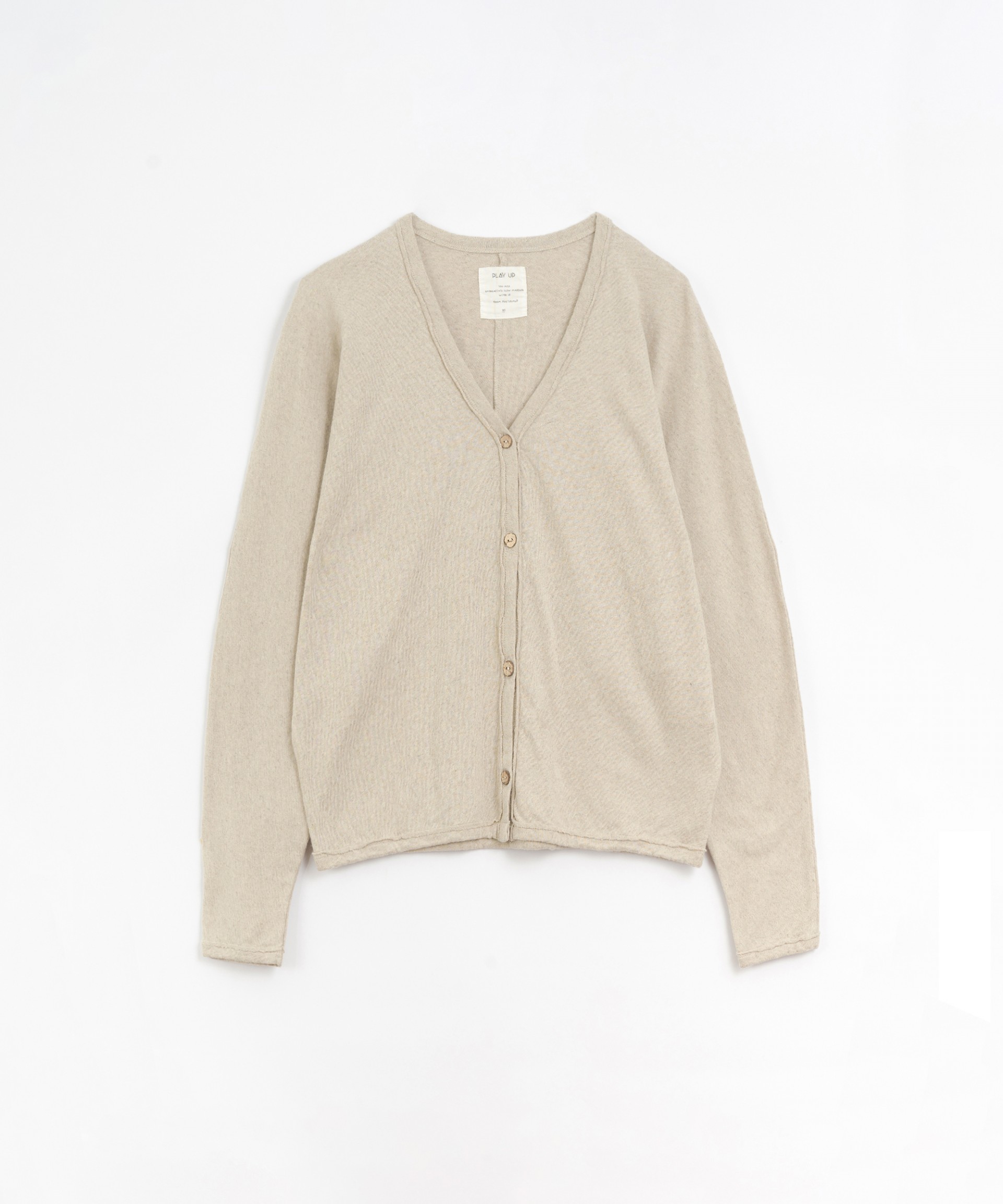 Knitted cardigan in mixture of organic cotton and linen | Organic Care