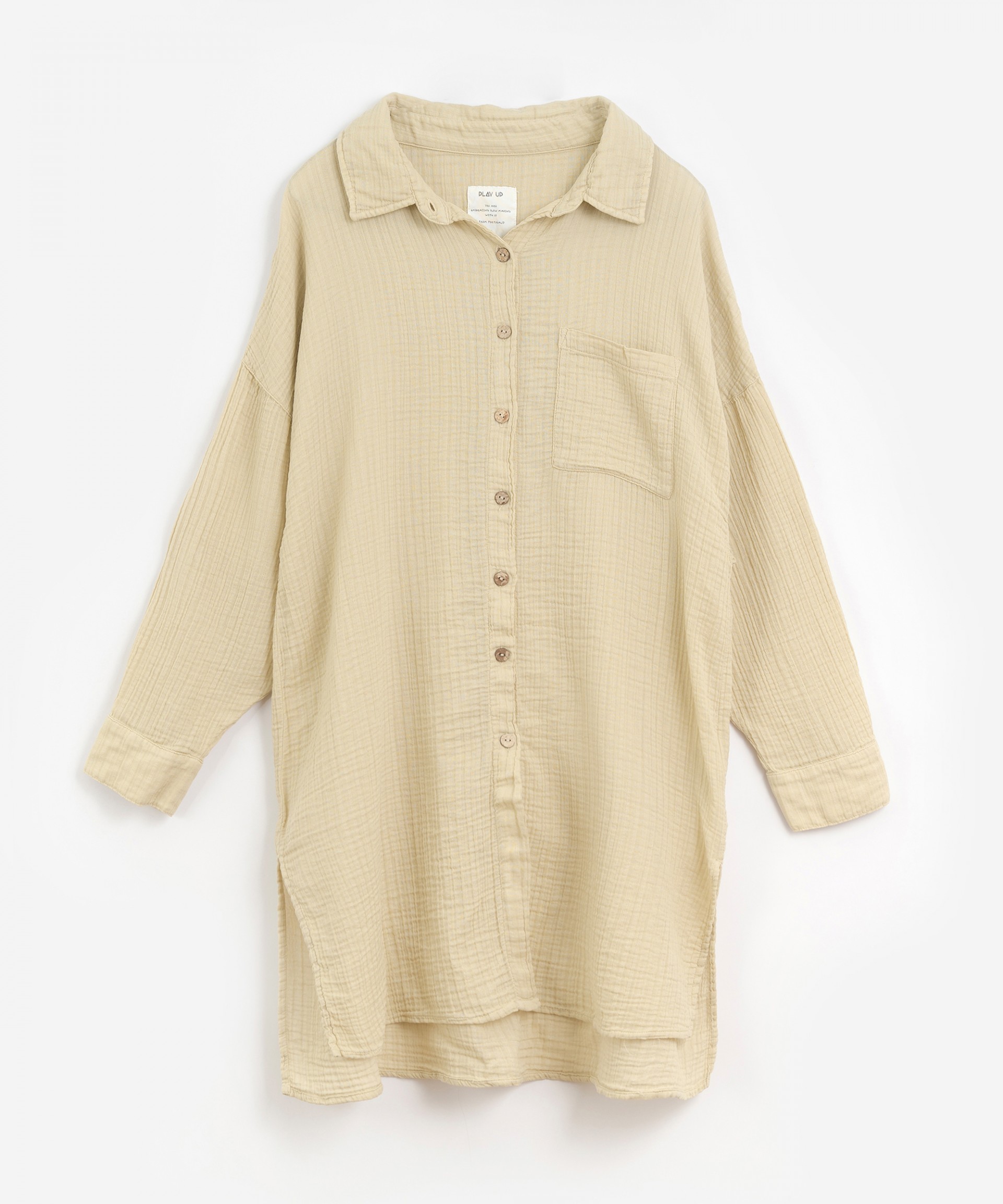 Woven shirt with breast pocket | Organic Care