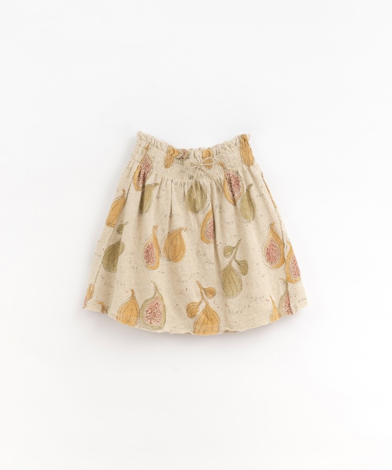 Skirt with mixture of organic cotton and linen