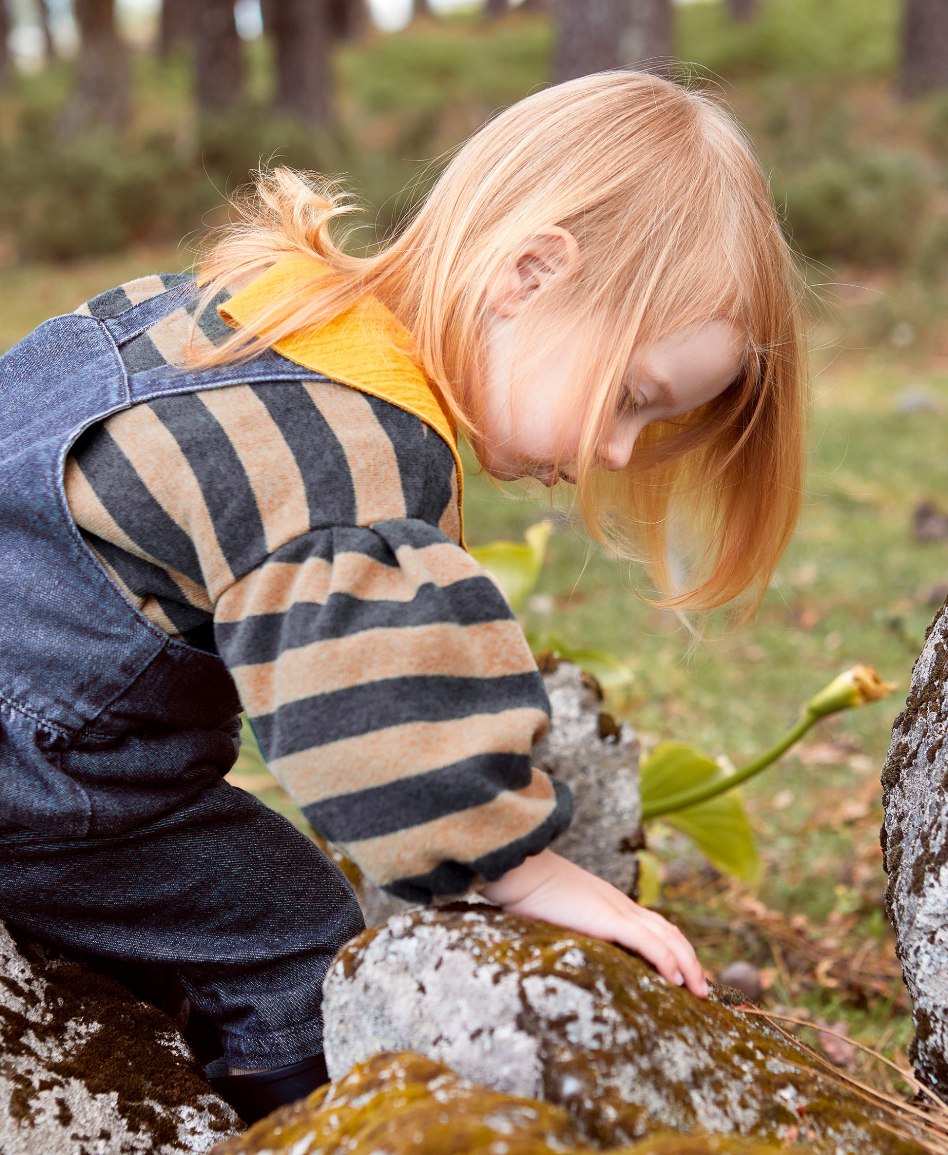 Maglia a righe con pieghe sulle maniche | Mother Lcia