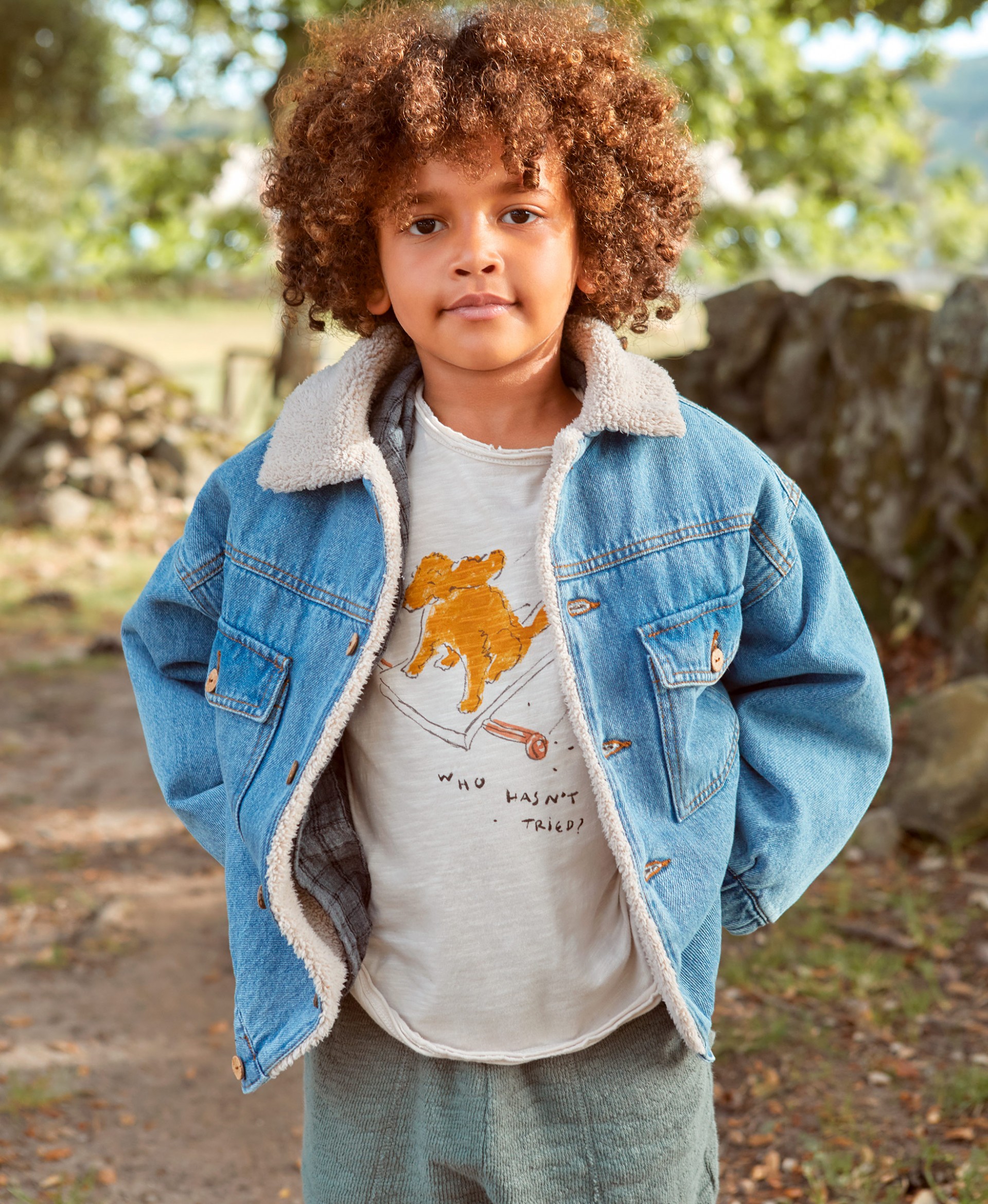 Organic cotton T-shirt with drawing on the front | Mother Lcia