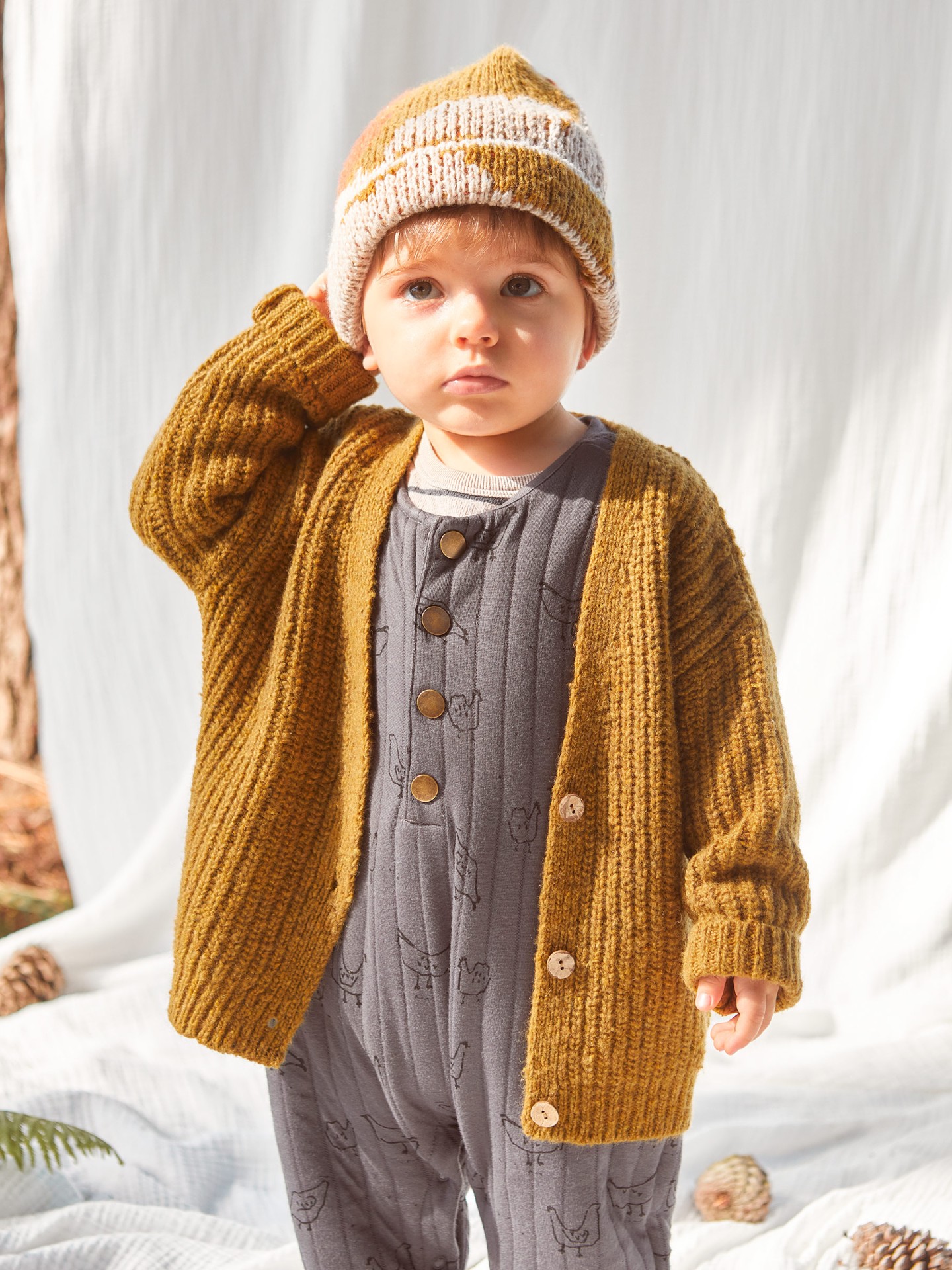 Mono con estampado de gallinas