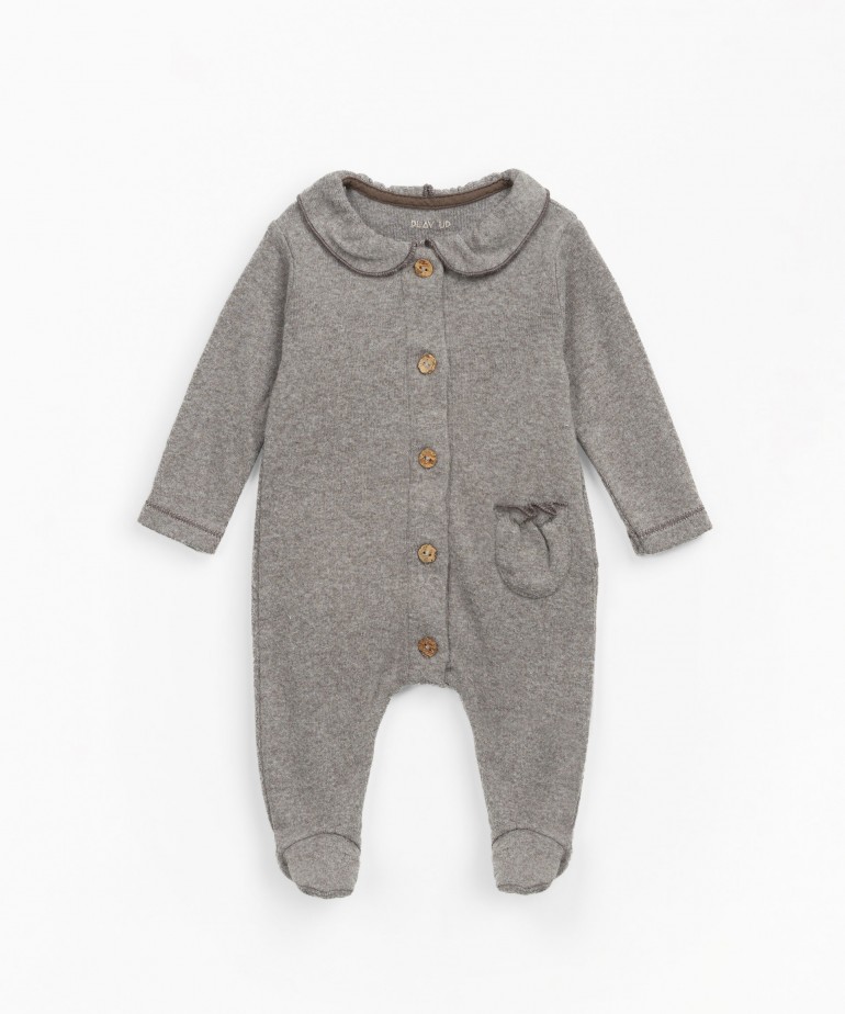 Jumpsuit in mixture of cotton and organic cotton