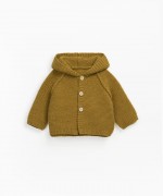 Casaco tricot com botes de coco | Mother Lcia