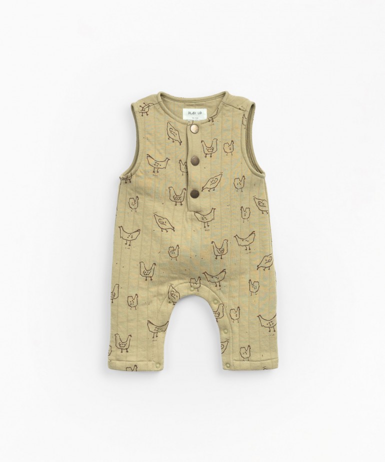 Jumpsuit with chicken print