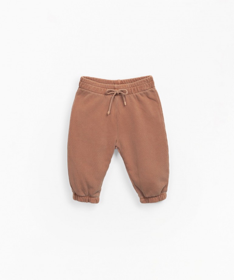 Naturally dyed jersey knit trousers