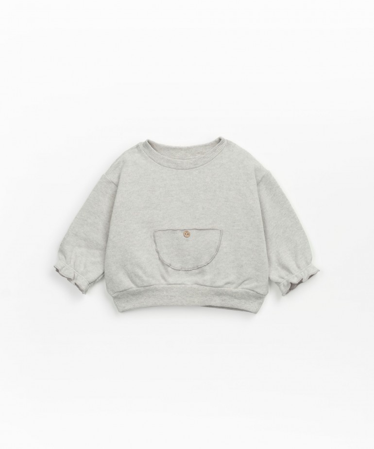 Sweater in mixture of cotton and organic cotton