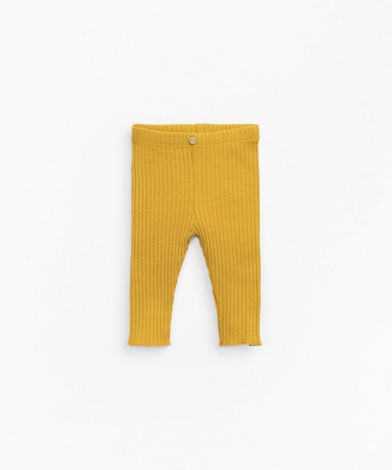 Ribbed jersey knit leggings 