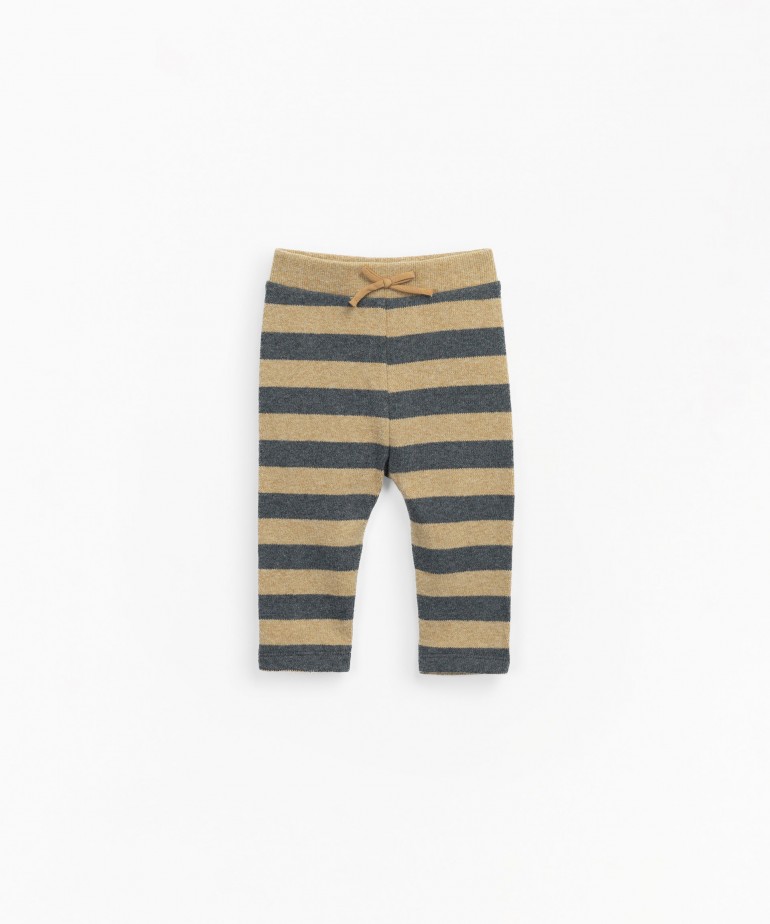 Jersey stitch striped leggings