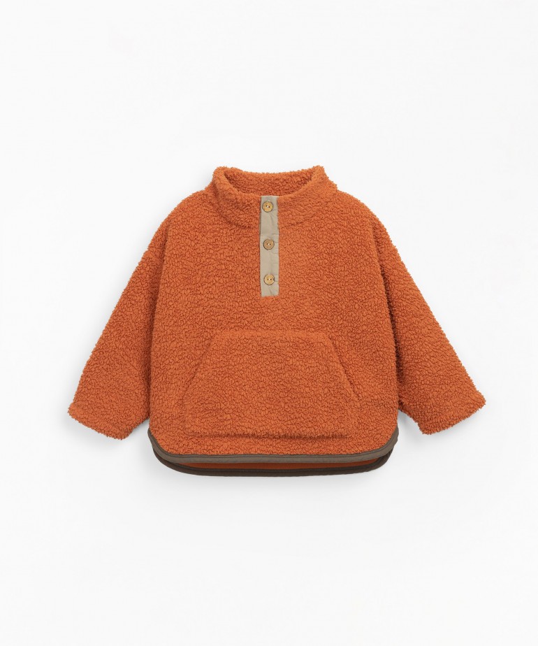 Fur sweater with fleece lining