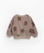 Jersey stitch sweater with roosters print | Mother Lúcia
