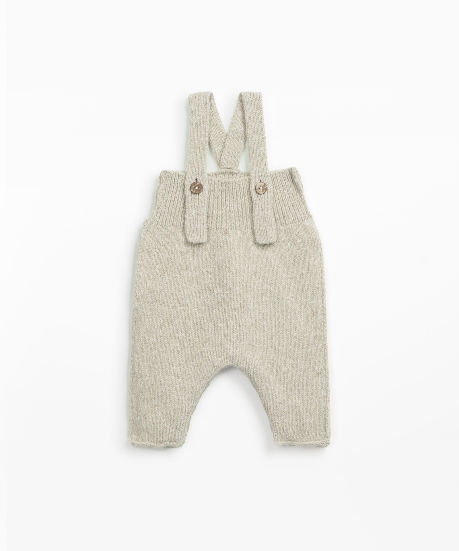 Knitted jumpsuit with shoulder straps