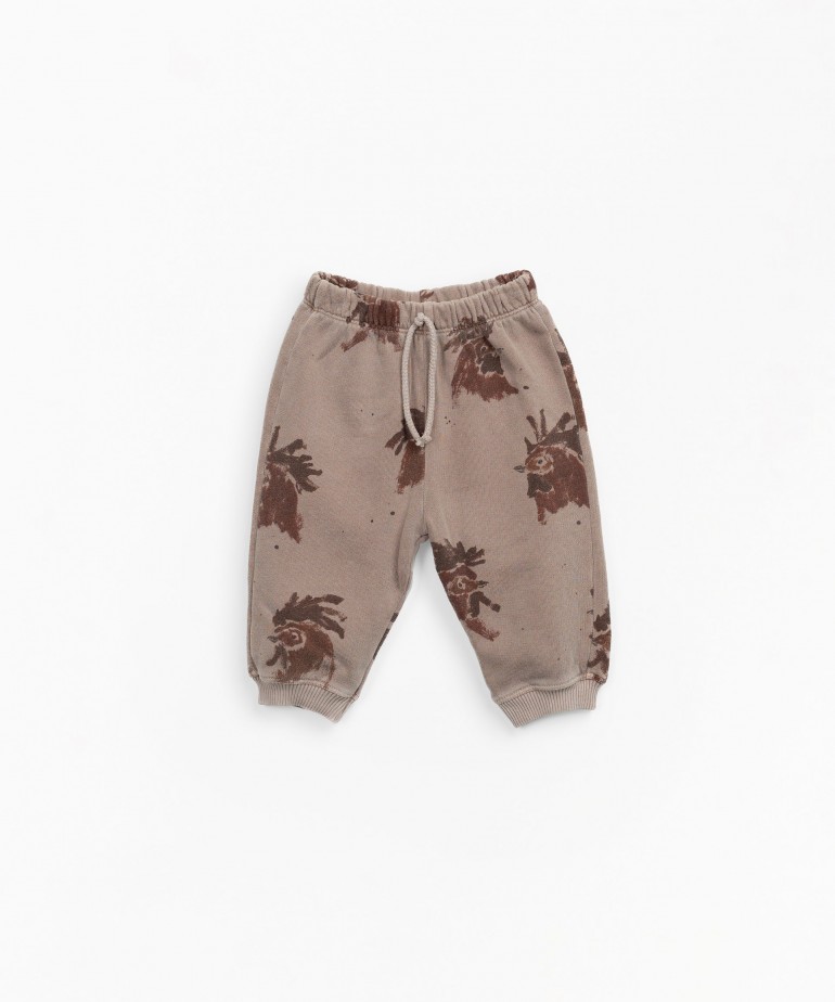 Trousers with chicken print