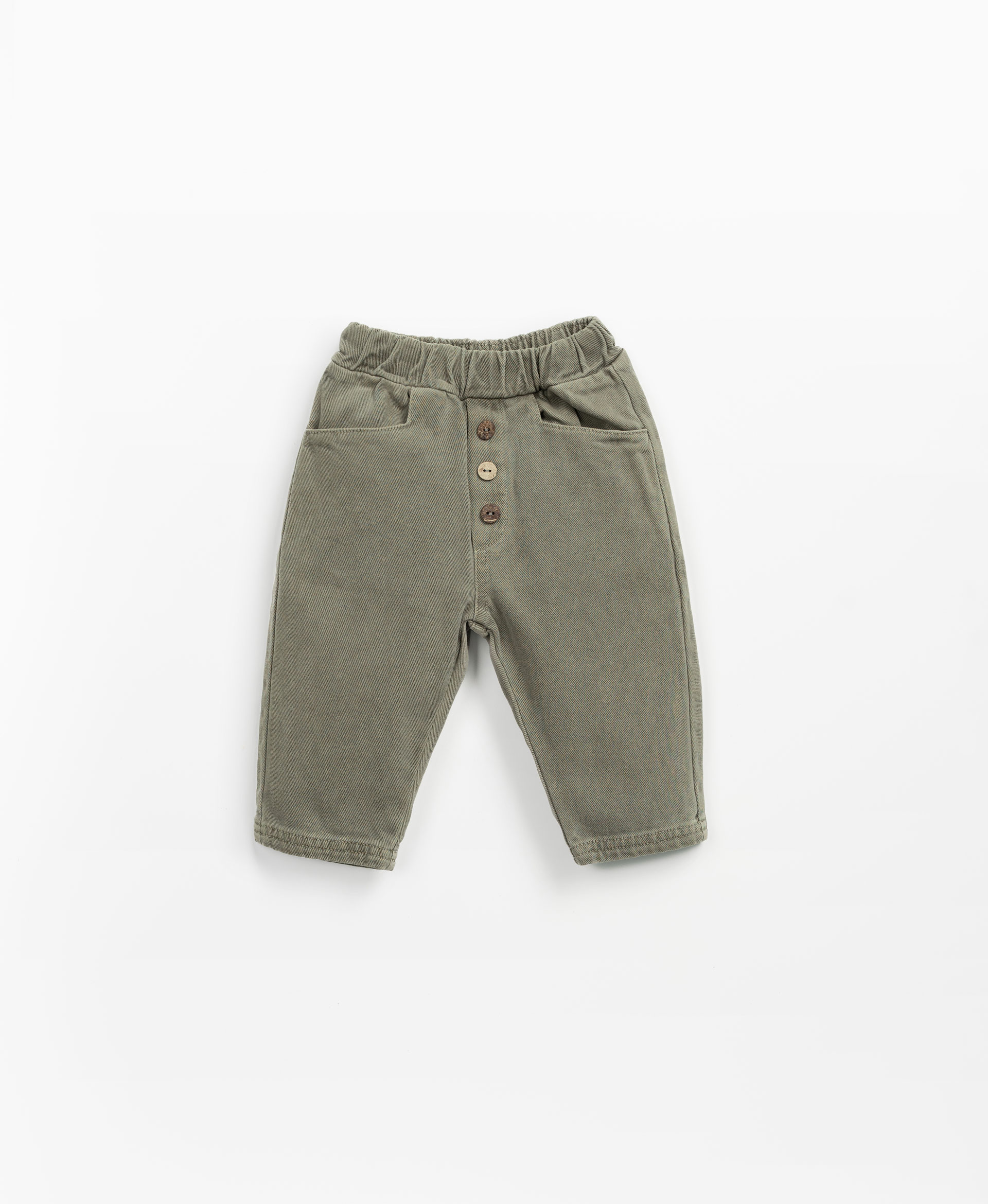 Serge trousers with decorative buttons | Mother Lúcia