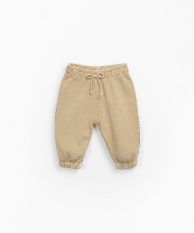 Naturally dyed jersey knit trousers