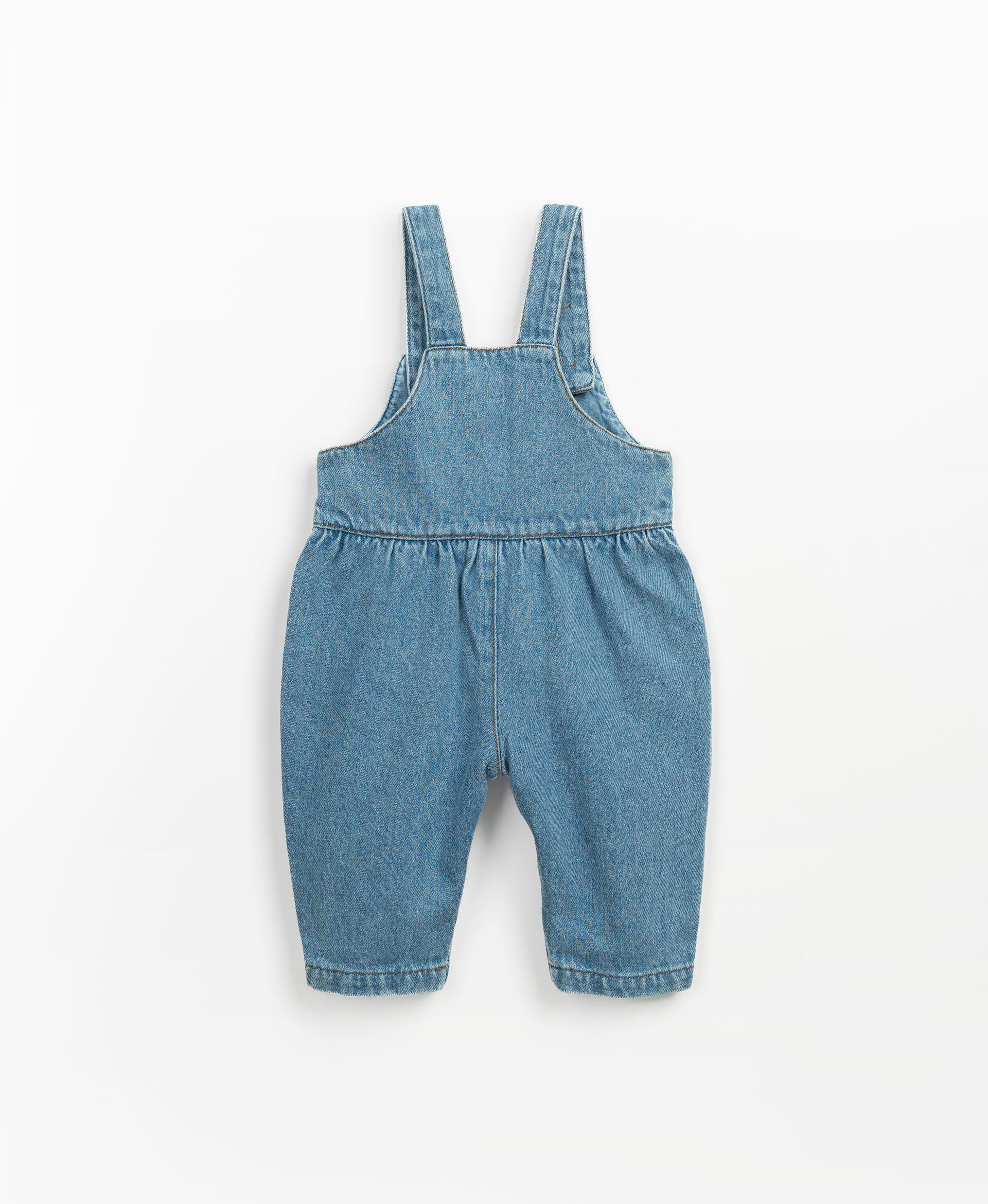 Denim jumpsuit with coconut buttons | Mother Lcia