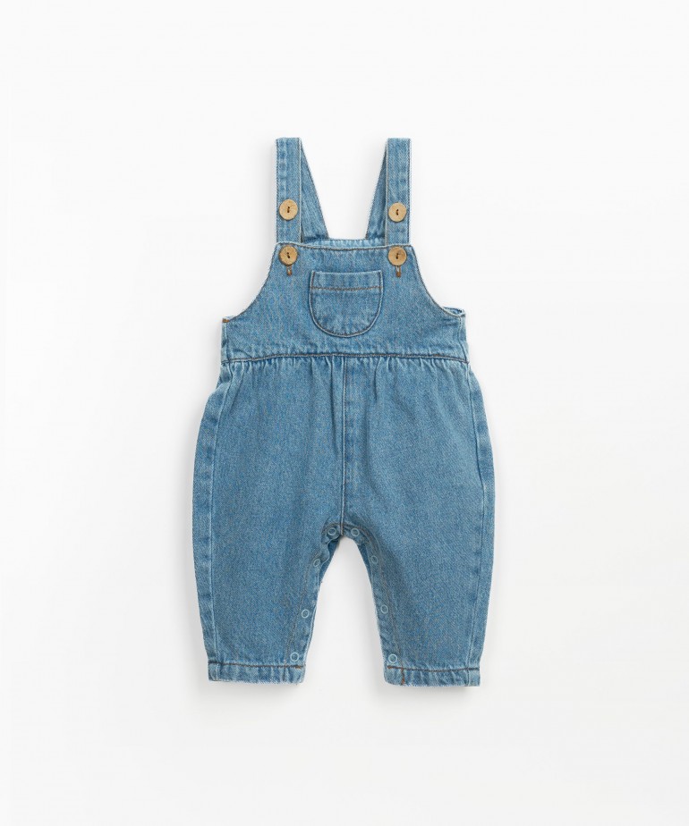 Denim Jumpsuit in cotton and recycled cotton