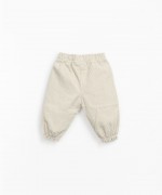 Corduroy trousers with decorative coconut button | Mother Lcia