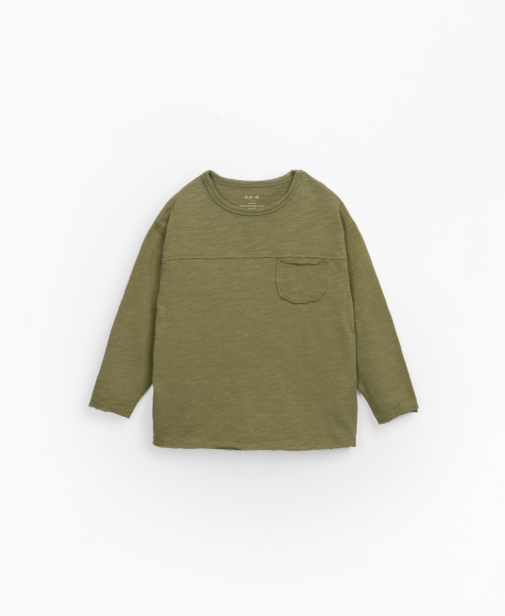 Organic cotton T-shirt with beast pocket | Mother Lcia