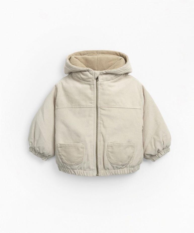 Corduroy jacket with fleece lining