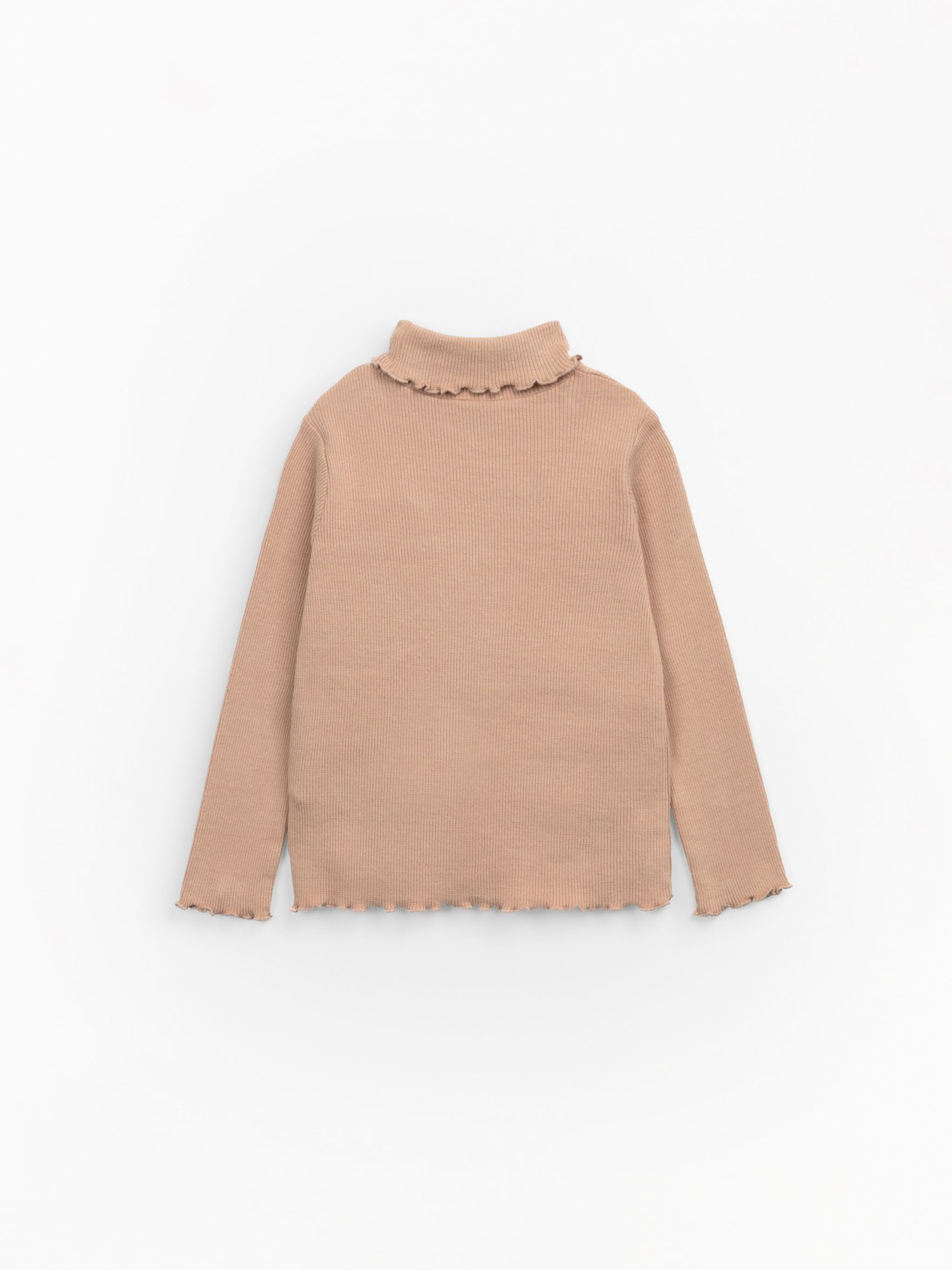 T-shirt de gola alta em algodão orgânico