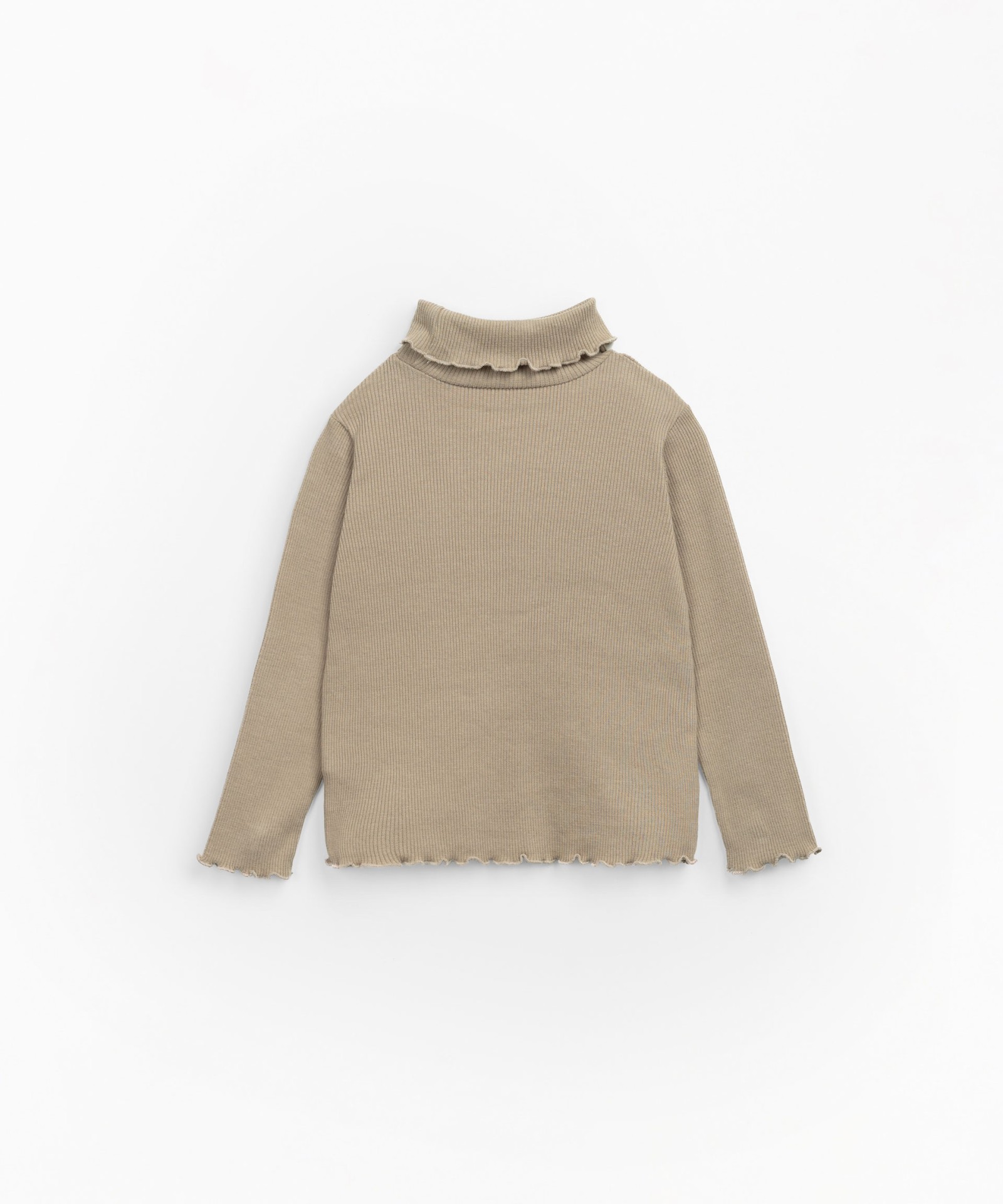 Organic cotton T-shirt with high neck