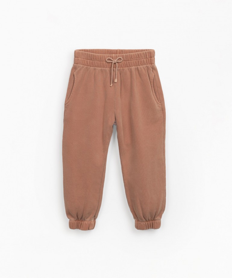 Naturally dyed jersey knit trousers