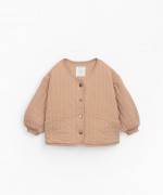 Jersey stitch organic cotton padded jacket | Mother Lcia