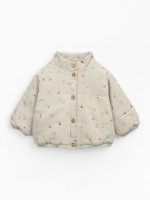 CASACO BOMBAZINE ESTAMPADA