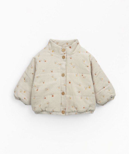 CASACO BOMBAZINE ESTAMPADA