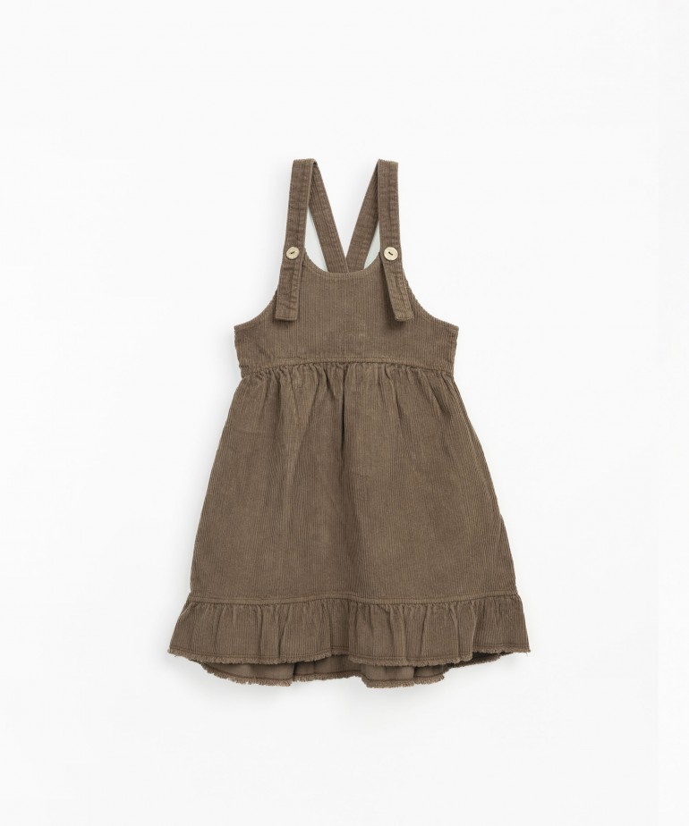 Corduroy dress with adjustable straps