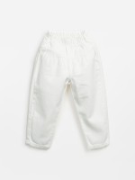 Pantaloni di twill di cotone con elastico in vita