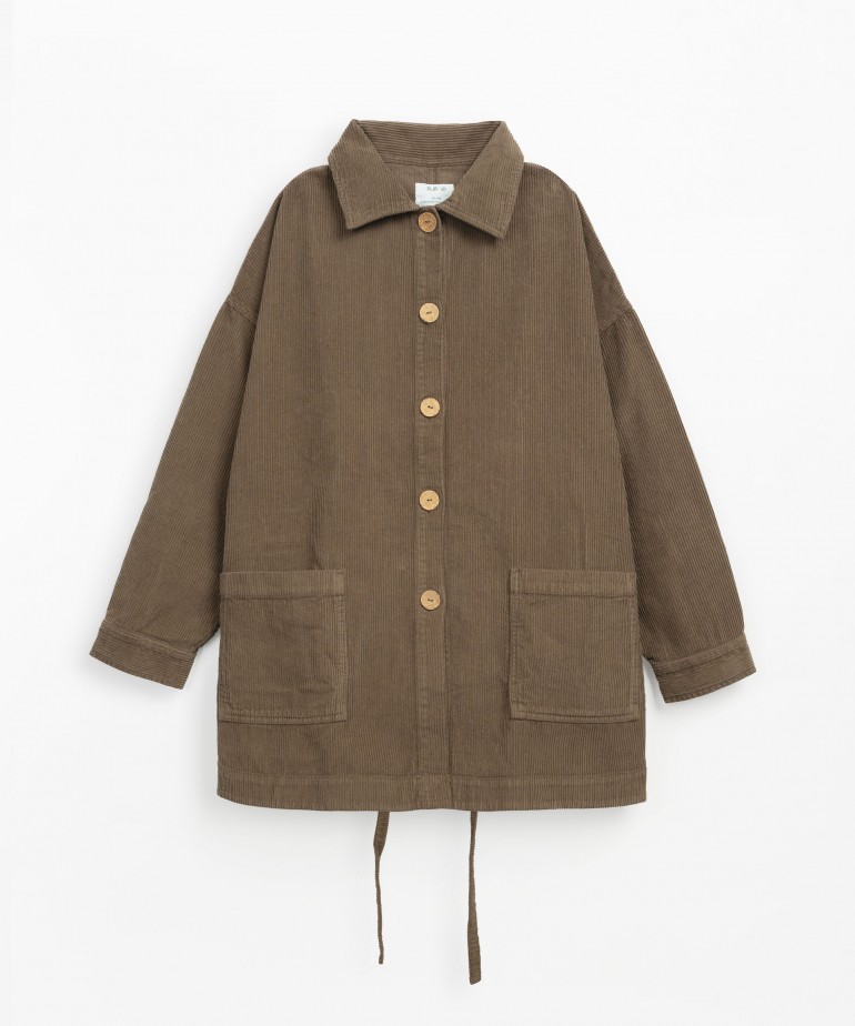 Corduroy shirt with pockets