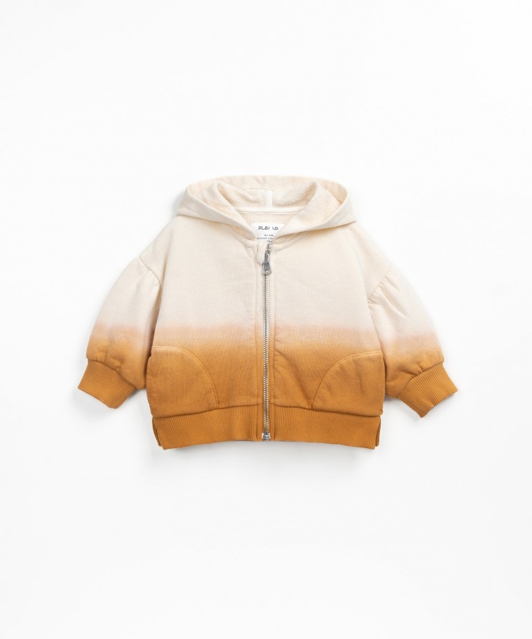 Jersey-stitch jacket with colour gradient