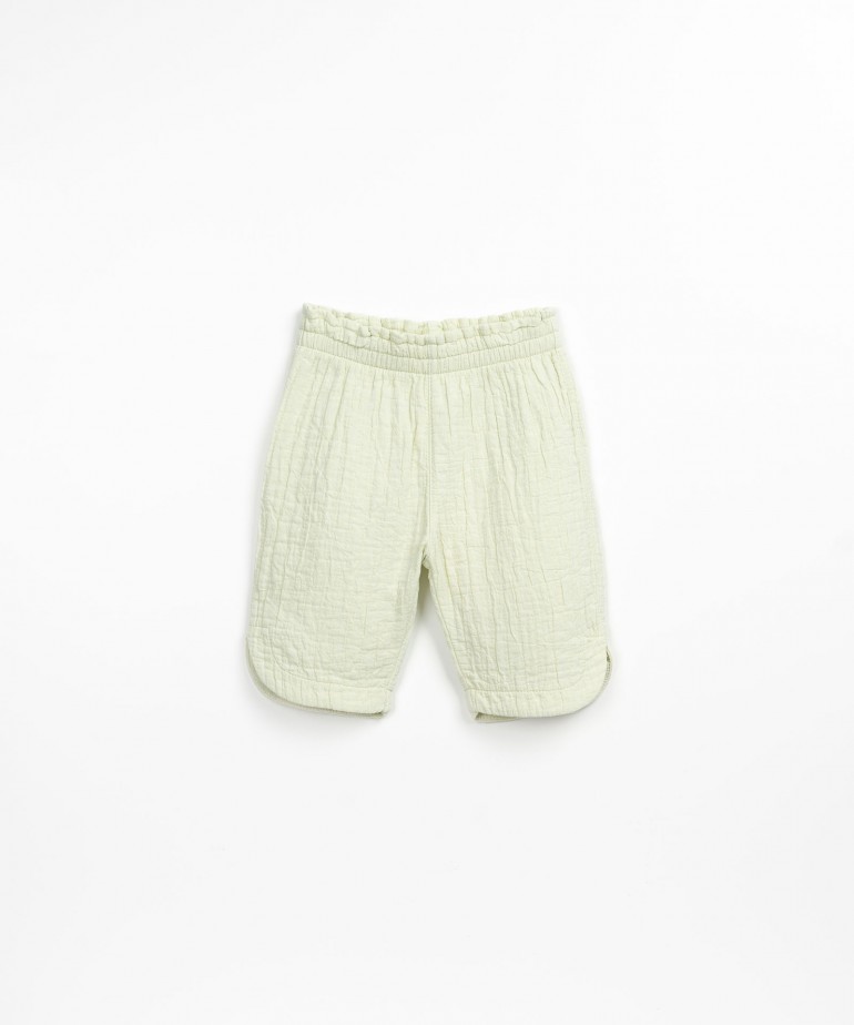 Cotton trousers with elastic waist