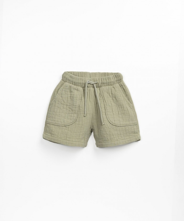 Woven cotton shorts