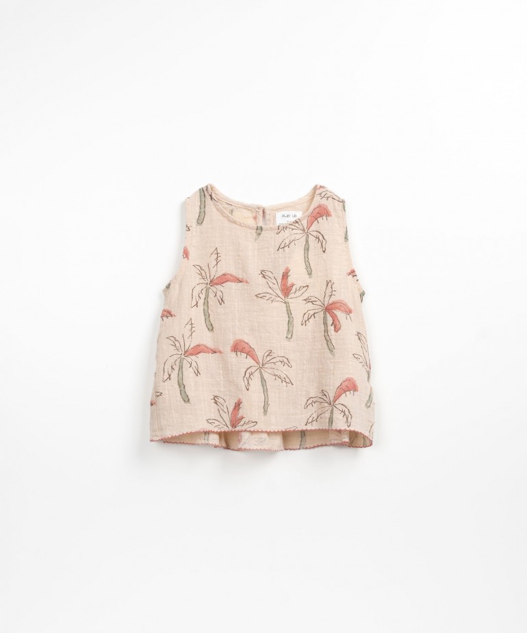 Tunic with palm trees print