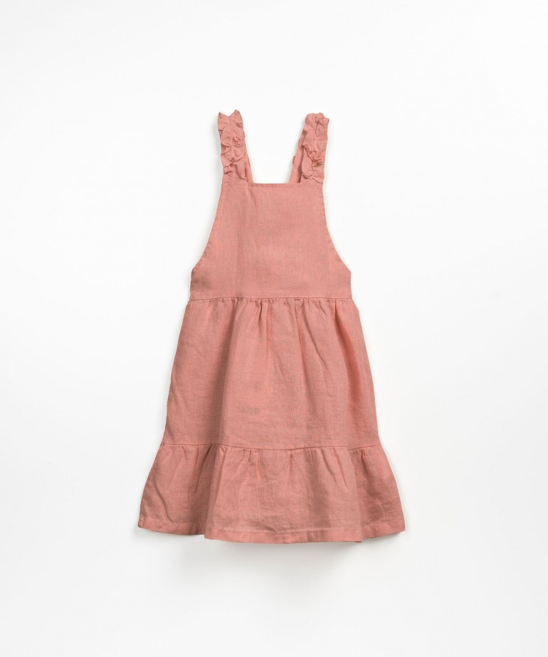Linen dress with strap detail