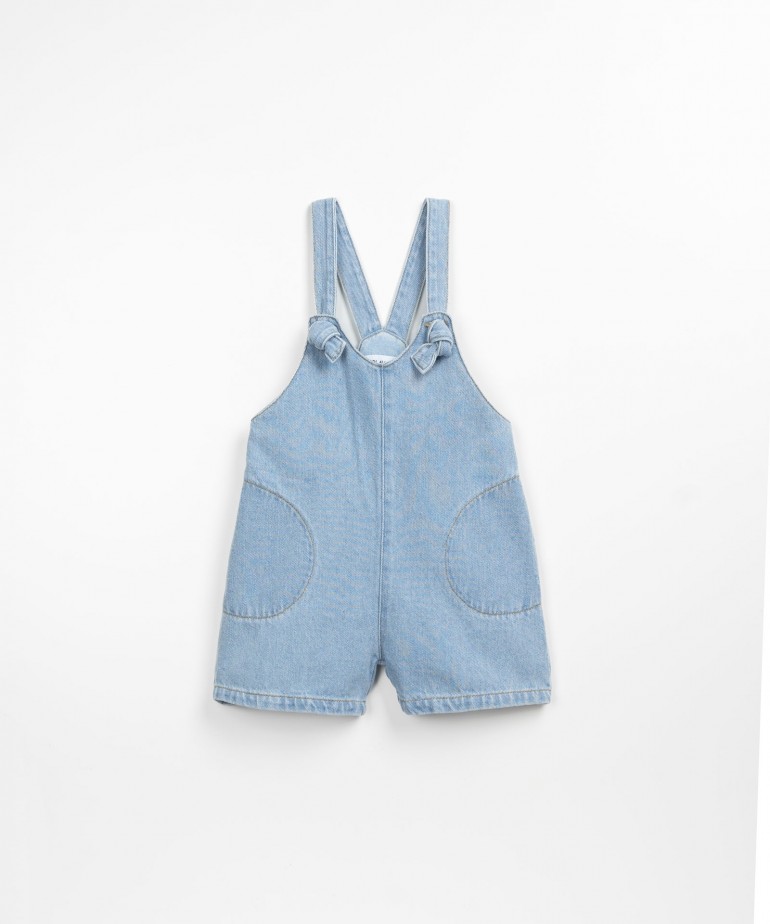 Denim jumpsuit in recycled cotton