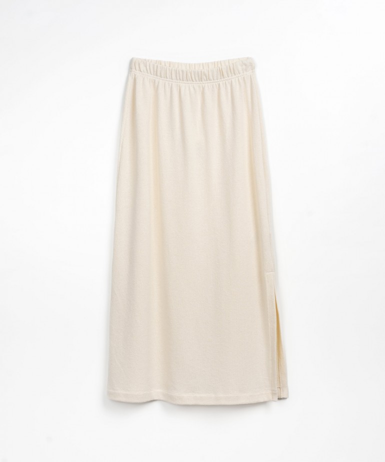 Skirt in cotton and recycled cotton mixture