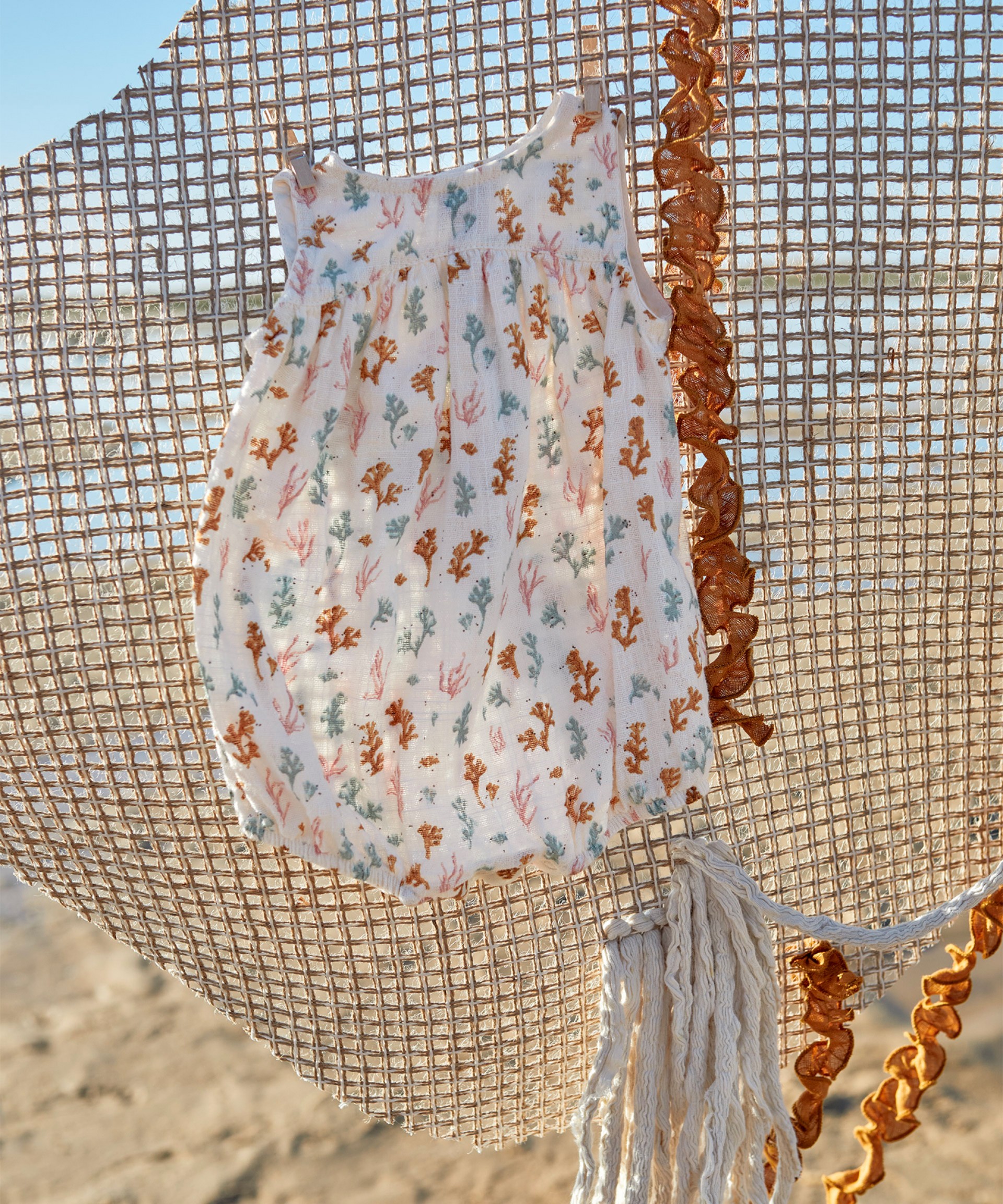 Macacão com franzido no peito | Textile Art