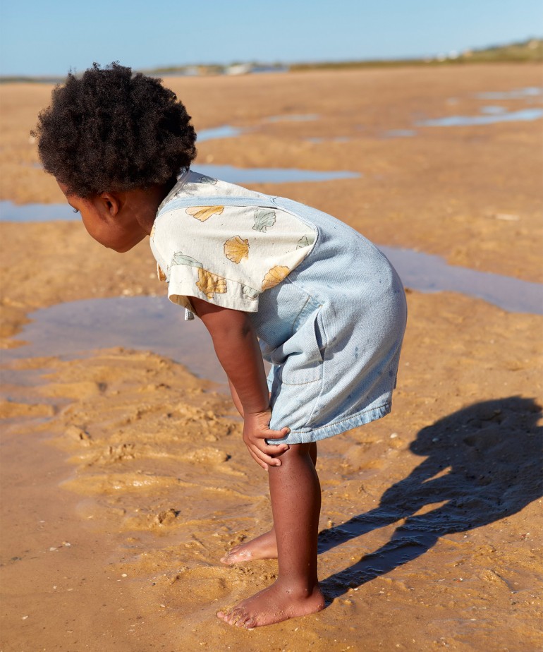 Jersey T-shirt with seashell print