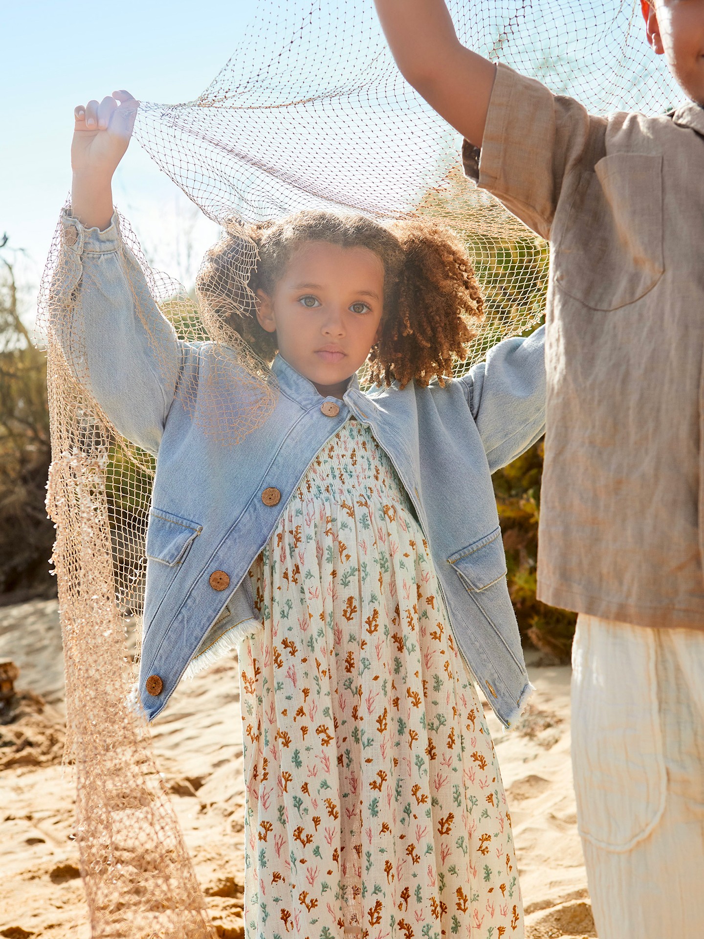 Veste en jean à ourlet effiloché