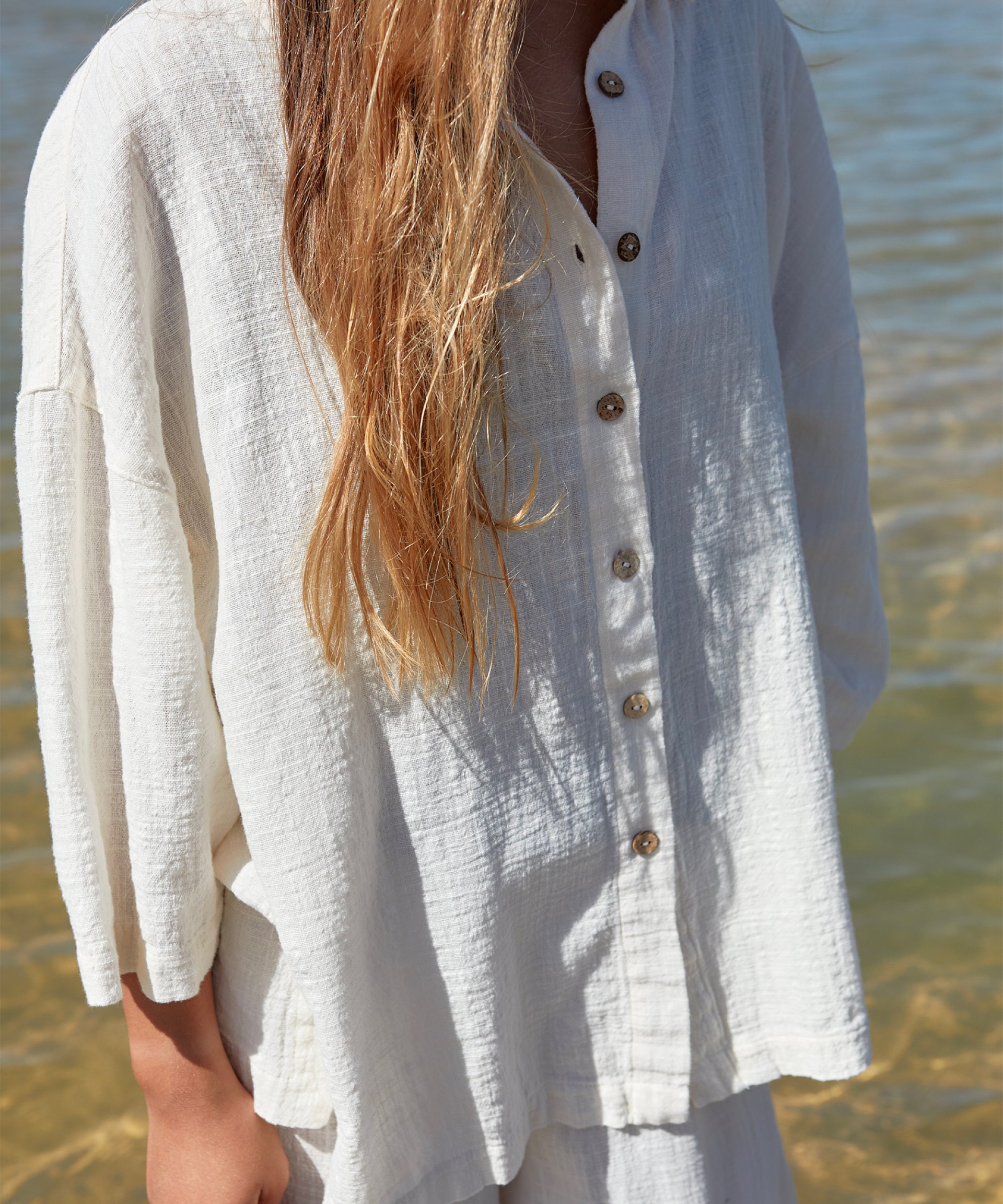 3/4th sleeve cotton shirt | Textile Art