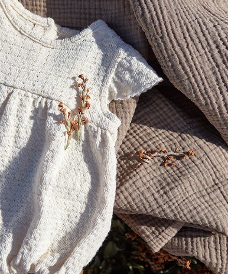 Jersey-stitch jumpsuit in organic cotton