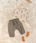 Organic cotton and recycled polyester trousers | Textile Art