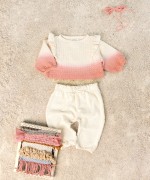 Organic cotton sweater with colour gradient | Textile Art